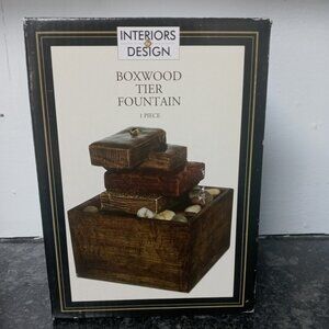 Interiors by Design New-in-Box Boxwood Tier Fountain